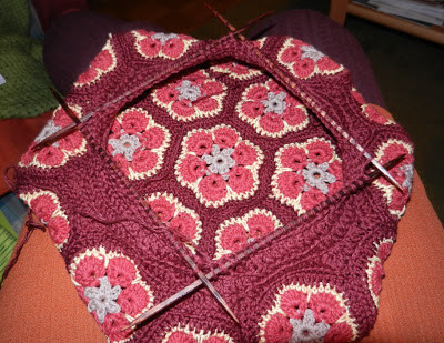 afrikakukka-myssybaskerin alareuna poimittuna sukkapuikoille